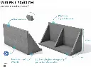 Mur en L plastique léger