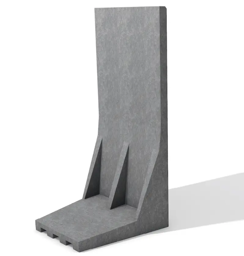 Mur en L plastique léger