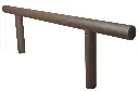 Barrière anti-franchissement complète Ø12 x 280 cm   marron