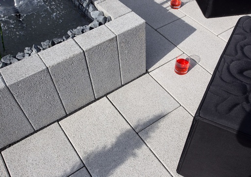 Palissade CUBO CASSERO classique (gris ciment, 18/12/40 cm)