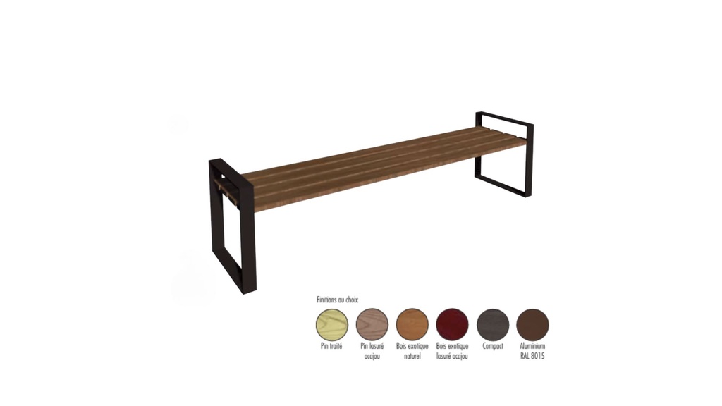 BANQUETTE ATLANTA 180 CM (PIN TRAITÉ AUTOCLAVE)