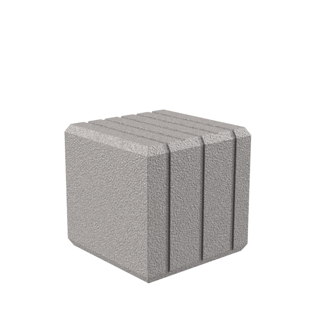[29860] BANQUETTE HEBA POLYÉTHYLÈNE 500 X 500 MM (GRIS ANTHRACITE)