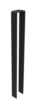 POTELET EN U HOOPER HS 1000MM METAL PLAT EP.10MM GRIS RAL 7016 A SCELLER