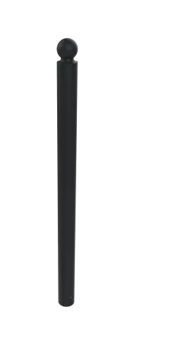 [38040] POTELET BOOPI TETE BOULE HS 1000MM METAL Ø76 GRIS RAL 7016 A SCELLER