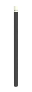 [38310] POTELET PMR VITYL TETE GORGES RAL 9016 HS 1200MM METAL Ø76 GRIS RAL 7016  A SCELLER