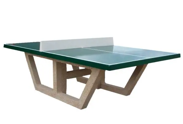 [39410] TABLE DE PING PONG PONGA BETON GRAVILLONS LAVES/PLATEAU VERT