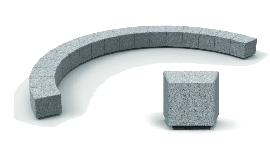Chaise KUBE KURBE 498 x 500 x 450 mm gris