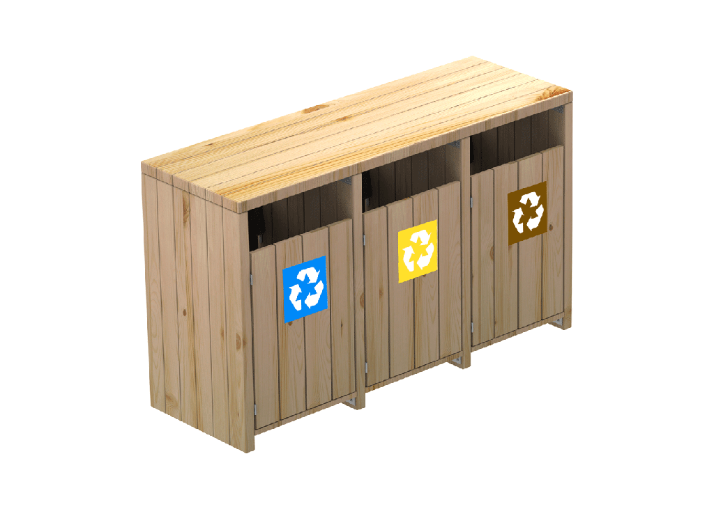Corbeille PICO 3 recyclage pin