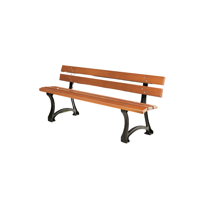 [10030] BANC MADRID 5 LAMES CARRÉES BOIS EXOTIQUE (180)