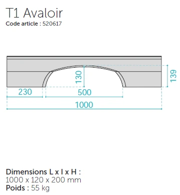 [520617] BORDURE  BETON GRIS  AVALOIR (T1)