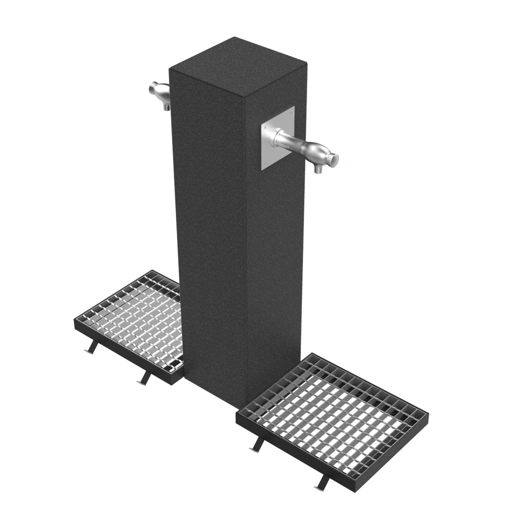 [24470] FONTAINE GALDANA DOUBLE (GRILLE ACIER GALVA)