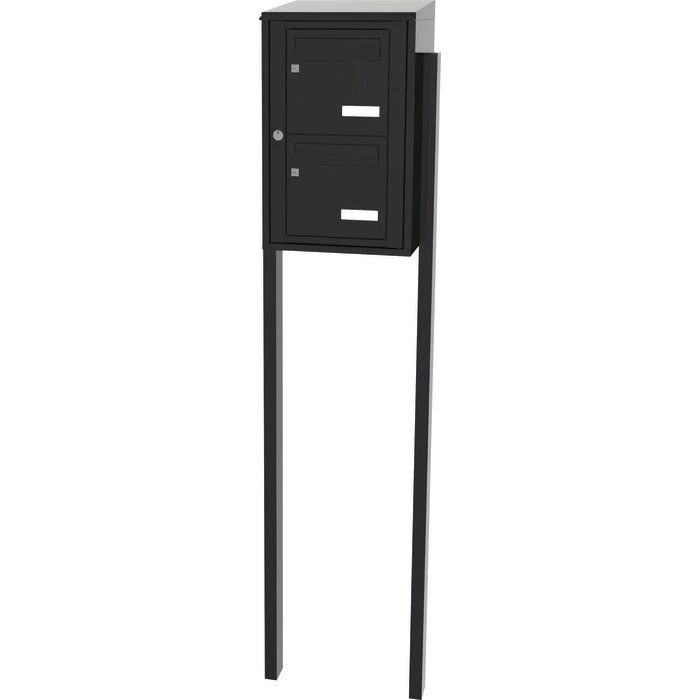 Bloc boîtes aux lettres collectives extérieur sur pieds à sceller (2 boîtes)