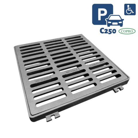 Grille à cadre plate carrée SFG COPRO  (300X300mm)