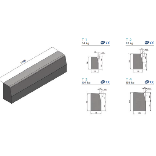 [T1] BORDURE GRISE TN PROFIL T 1ML CE NF U+DH (T1)
