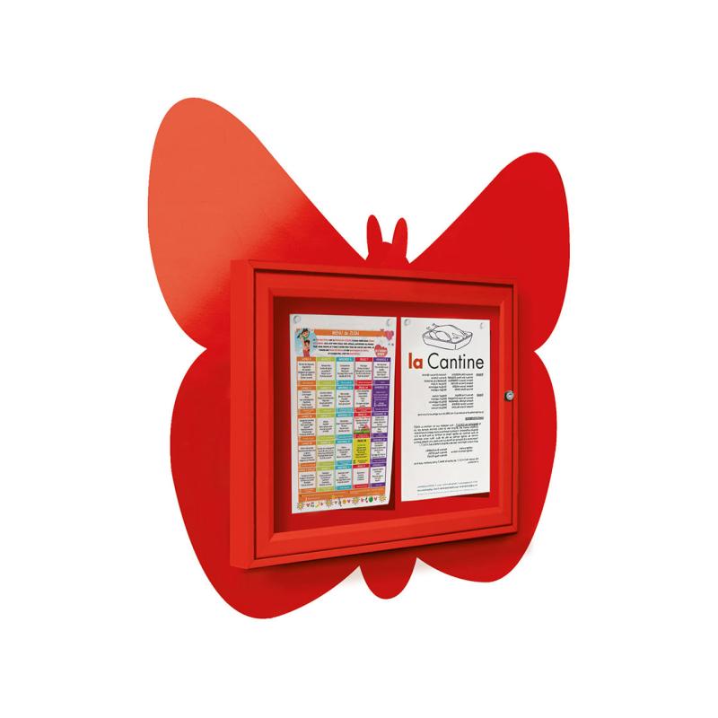 [405026] VITRINE THÉMATIQUE DÉCOR PAPILLON - 2 A4