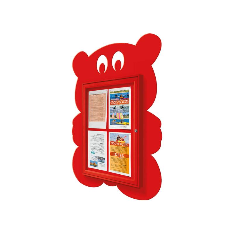 [405027] VITRINE THÉMATIQUE DÉCOR OURSON - 4 A4