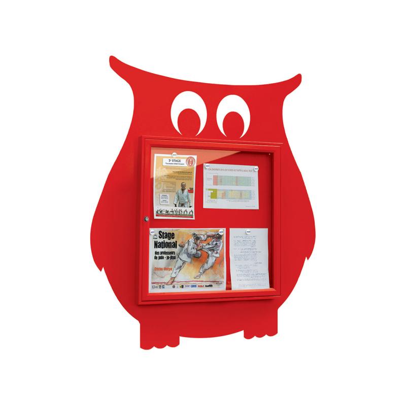 [405029] VITRINE THÉMATIQUE DÉCOR HIBOU - 6 A4