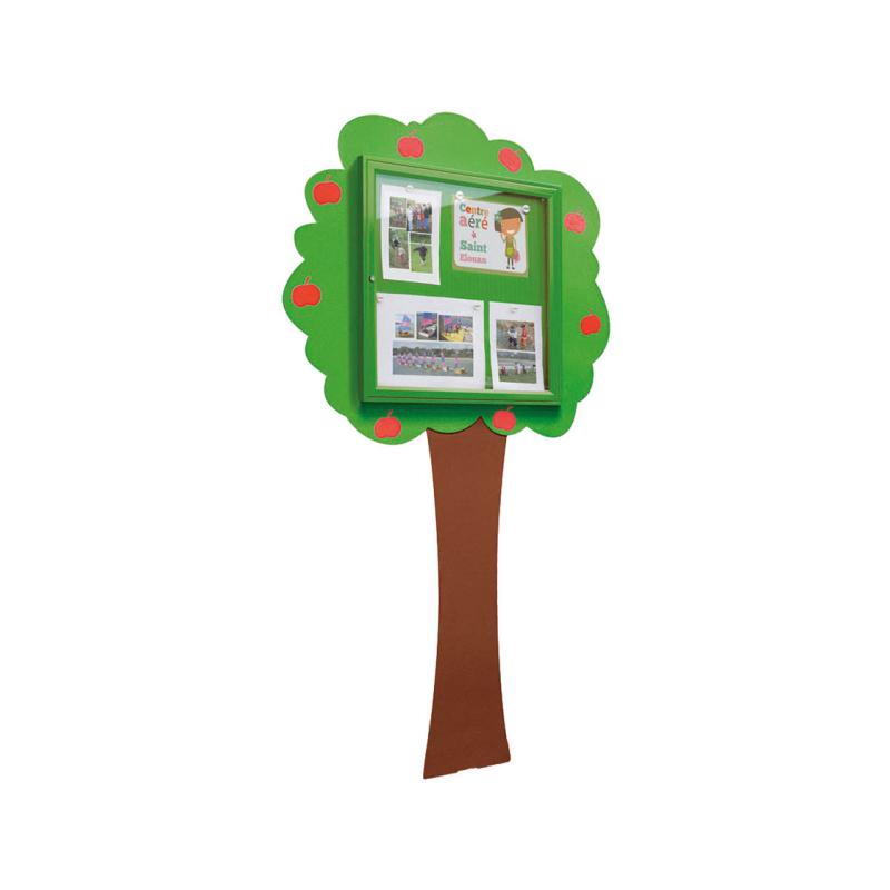 [408010] VITRINE THÉMATIQUE DÉCOR ARBRE D'INFORMATION MURAL - 6 A4