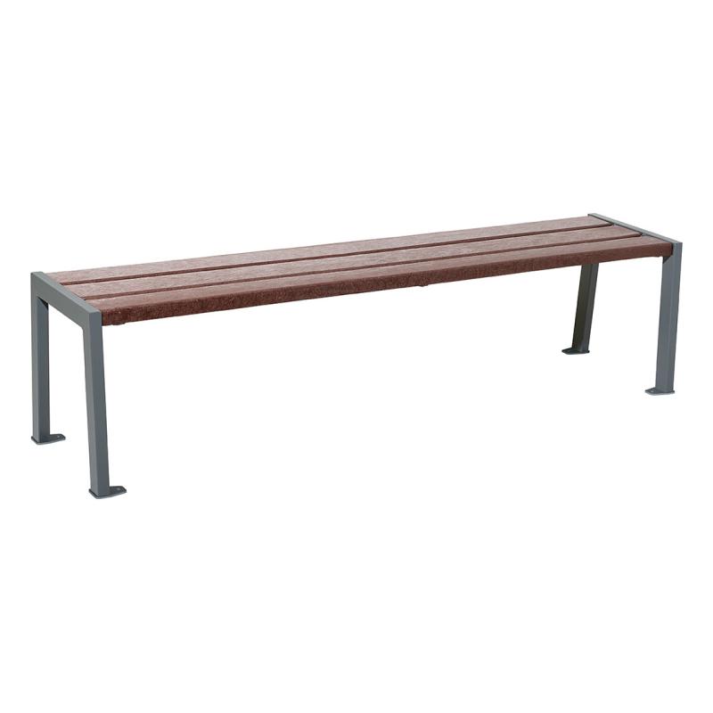 BANQUETTE SILAOS® - ACIER ET PLASTIQUE RECYCLÉ MARRON