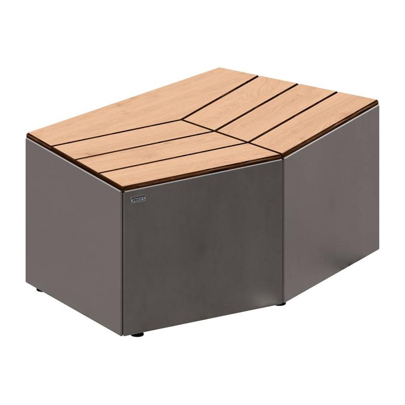 [209670] BANQUETTE LE CAIRE STRATIFIÉ COMPACT FINITION "CHÊNE CLAIR"