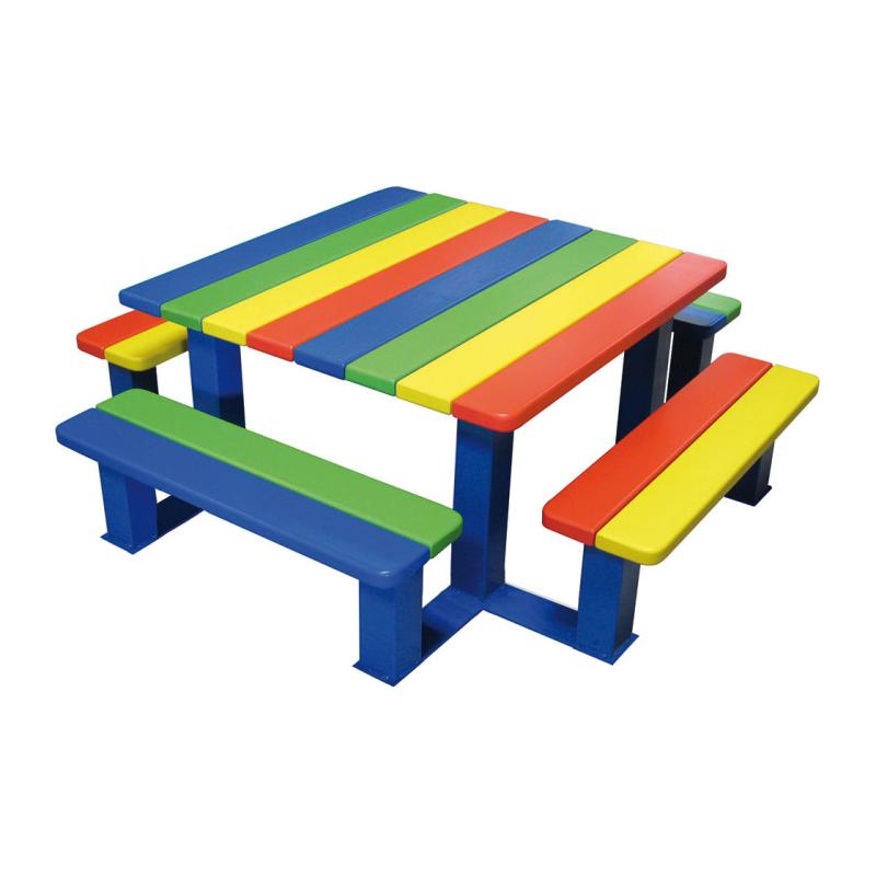 TABLE DE PIQUE-NIQUE SILAOS® JUNIOR - VERSION MATERNELLE MULTICOLORE