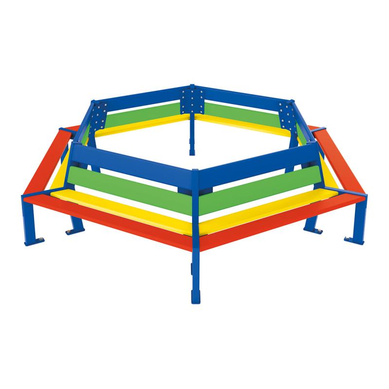 BANC SILAOS® JUNIOR - TOUR D'ARBRE - VERSION MATERNELLE - MULTICOLORE