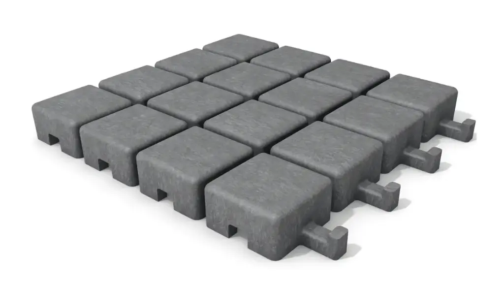 Dalle pavé 50x50x6 cm gris (soit 4 dalles par m²)