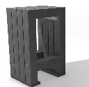 Tabouret CALERO sans dossier 50x38x80 cm gris