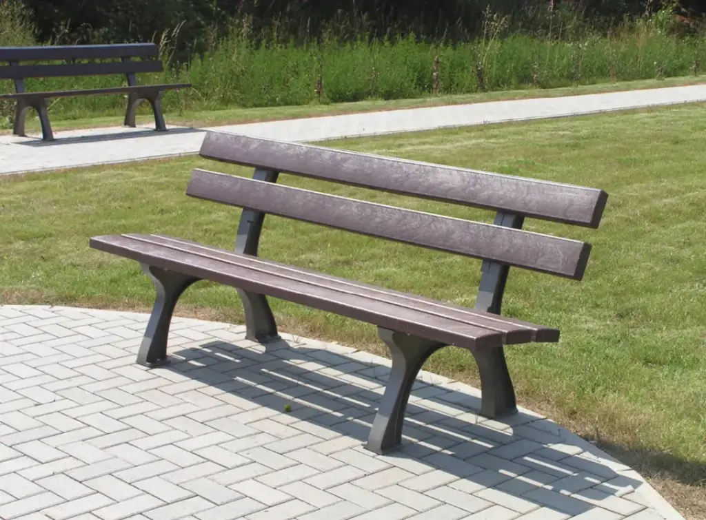 Banc PROVENCE avec dossier avec dossier marron 45/90x60x200 cm