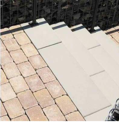 Bloc marche classique (gris ciment, 50/35/15 cm)