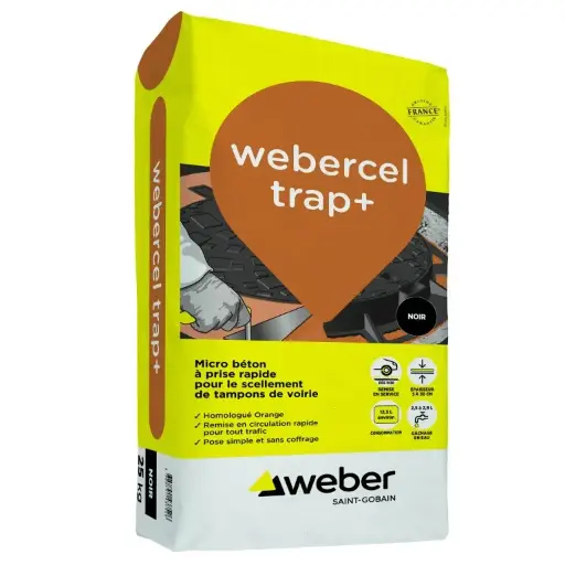 [TG357] SCELLEMENT DE TAMPON - WEBER CEL TRAP+ SAC DE 25KGS